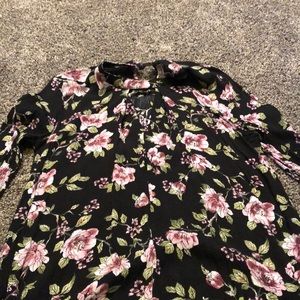 Flowered long sleeve shirt